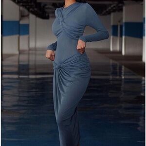 Zara Asymmetrical Dress in Blue